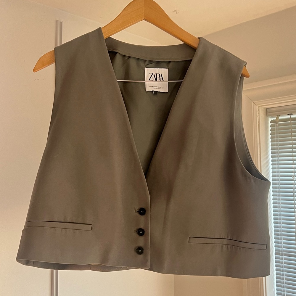 Zara Charcoal Suit Vest